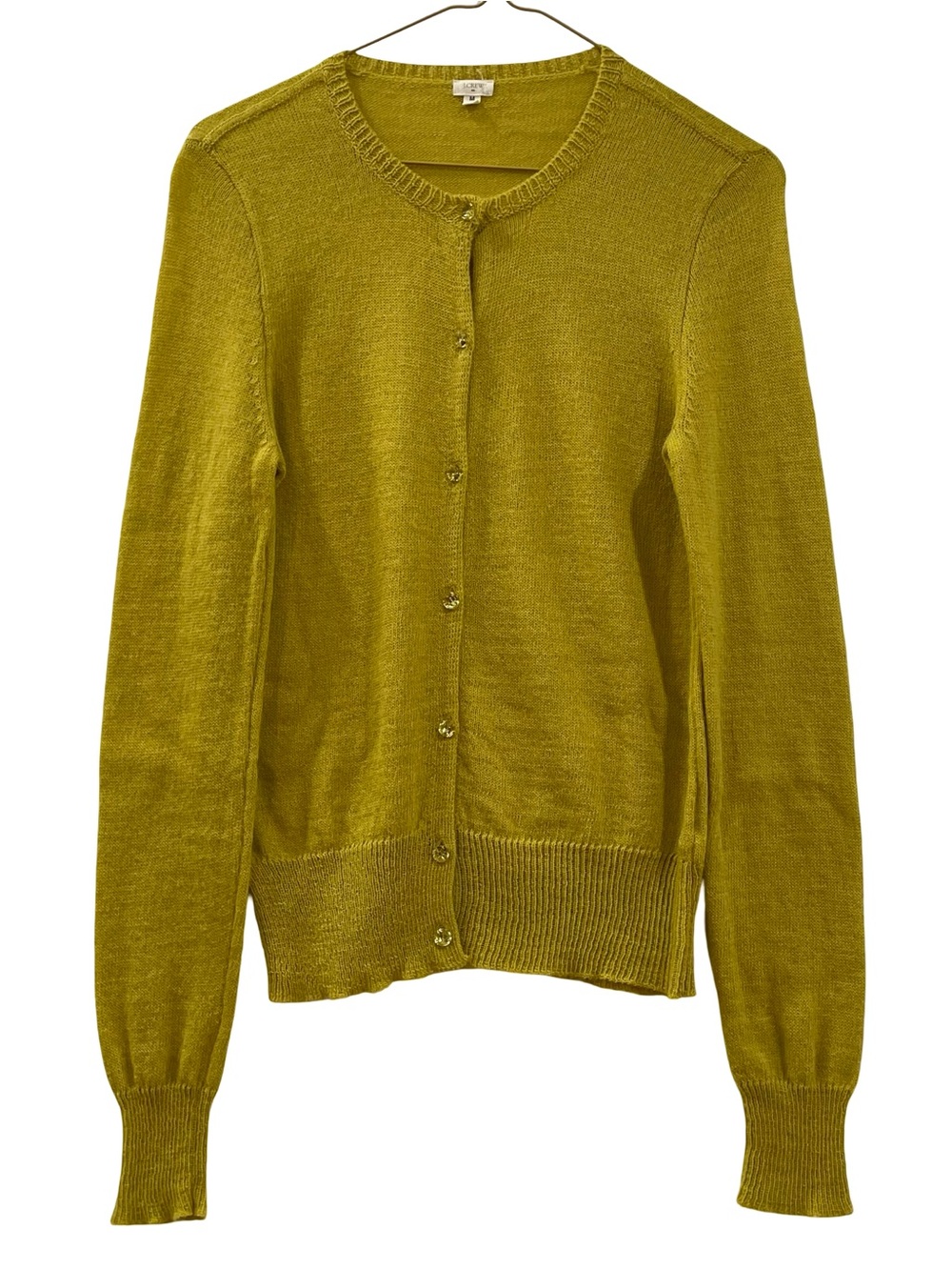 Cardigan Sweater, J. Crew, Chartreuse, Size M